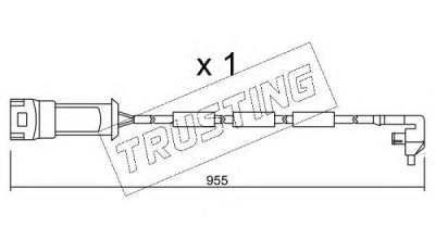 TRUSTING su091 -  Сигнализатор, износ тормозных колодок