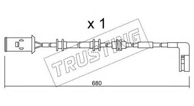 TRUSTING su093 -  Сигнализатор, износ тормозных колодок