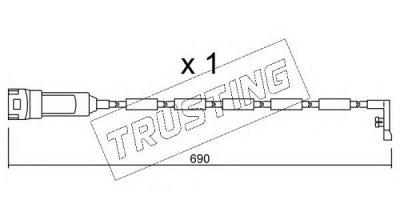 TRUSTING su108 -  Сигнализатор, износ тормозных колодок