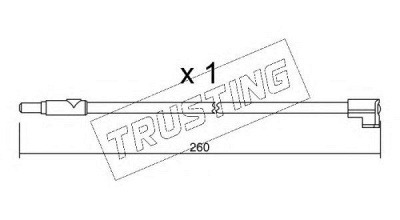 TRUSTING su116 -  Сигнализатор, износ тормозных колодок