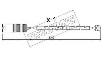 TRUSTING su123 -  Сигнализатор, износ тормозных колодок