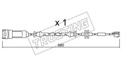 TRUSTING su145 -  Сигнализатор, износ тормозных колодок
