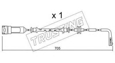 TRUSTING su146 -  Сигнализатор, износ тормозных колодок