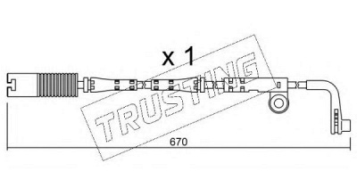 TRUSTING su150 -  Сигнализатор, износ тормозных колодок