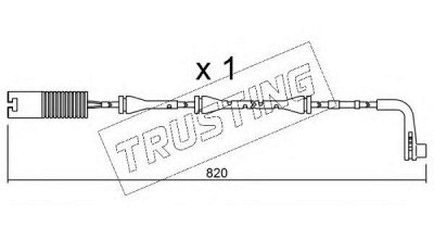 TRUSTING su151 -  Сигнализатор, износ тормозных колодок