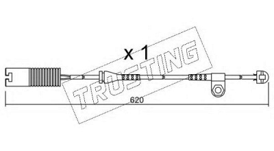TRUSTING su154 -  Сигнализатор, износ тормозных колодок