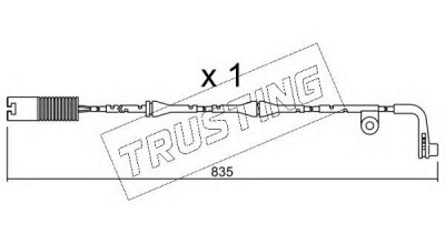 TRUSTING su158 -  Сигнализатор, износ тормозных колодок