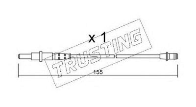 TRUSTING su163 -  Сигнализатор, износ тормозных колодок