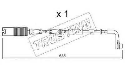 TRUSTING su205 -  Сигнализатор, износ тормозных колодок