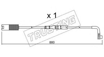 TRUSTING su207 -  Сигнализатор, износ тормозных колодок