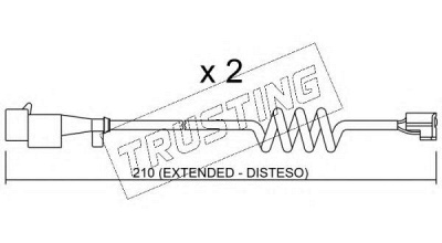 TRUSTING su226k -  Сигнализатор, износ тормозных колодок