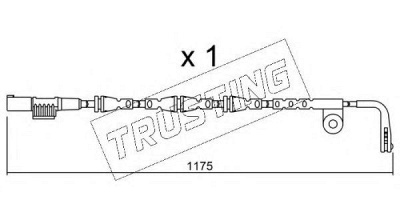 TRUSTING su253 -  Сигнализатор, износ тормозных колодок
