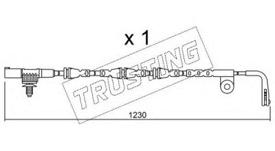 TRUSTING su255 -  Сигнализатор, износ тормозных колодок