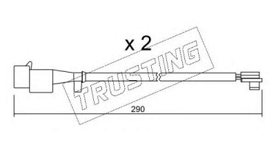 TRUSTING su260k -  Сигнализатор, износ тормозных колодок