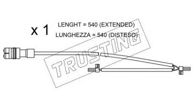TRUSTING su262 -  Сигнализатор, износ тормозных колодок