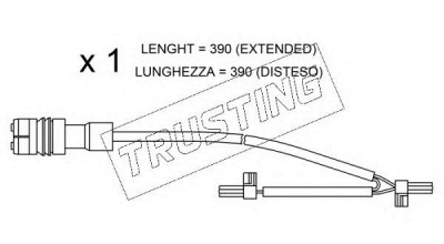 TRUSTING su264 -  Сигнализатор, износ тормозных колодок