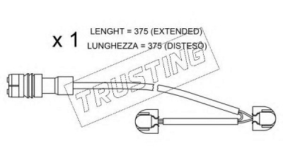 TRUSTING su267 -  Сигнализатор, износ тормозных колодок