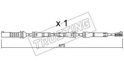 TRUSTING su278 -  Сигнализатор, износ тормозных колодок