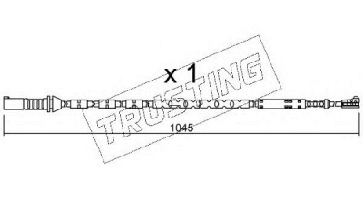 TRUSTING su279 -  Сигнализатор, износ тормозных колодок