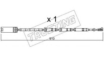 TRUSTING su282 -  Сигнализатор, износ тормозных колодок