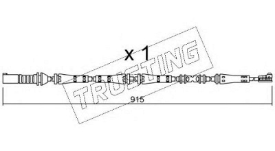 TRUSTING su287 -  Сигнализатор, износ тормозных колодок