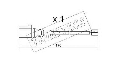 TRUSTING su289 -  Сигнализатор, износ тормозных колодок