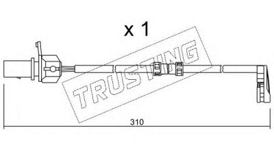 TRUSTING su290 -  Сигнализатор, износ тормозных колодок