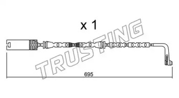 TRUSTING su305 -  Сигнализатор, износ тормозных колодок