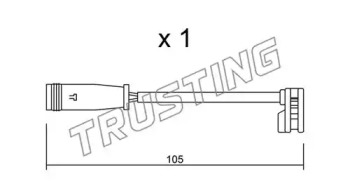 TRUSTING su313 -  Сигнализатор, износ тормозных колодок