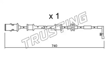 TRUSTING su318 -  Сигнализатор, износ тормозных колодок