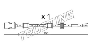 TRUSTING su319 -  Сигнализатор, износ тормозных колодок