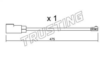 TRUSTING su329 -  Сигнализатор, износ тормозных колодок