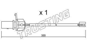 TRUSTING su332 -  Сигнализатор, износ тормозных колодок