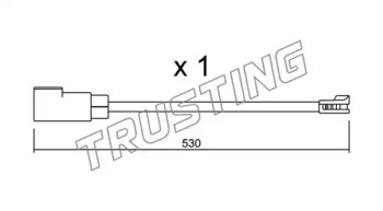 TRUSTING su340 -  Сигнализатор, износ тормозных колодок