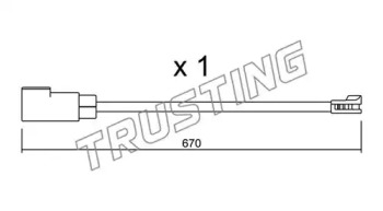TRUSTING su341 -  Сигнализатор, износ тормозных колодок