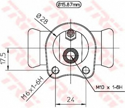 TRW bwb116 -  Колесный тормозной цилиндр