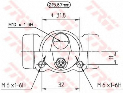 TRW bwb130 -  Колесный тормозной цилиндр