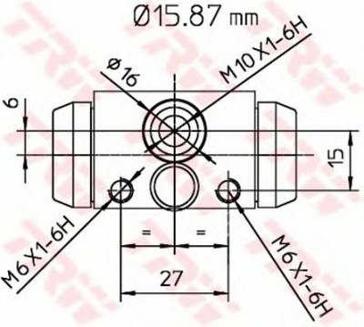 TRW bwb170 -  Колесный тормозной цилиндр