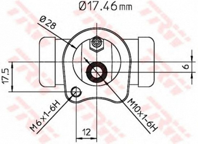 TRW bwc115 -  Колесный тормозной цилиндр