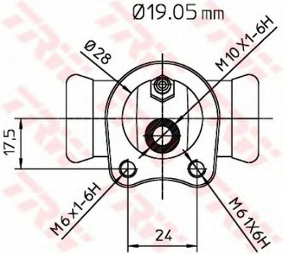 TRW bwd119 -  Колесный тормозной цилиндр