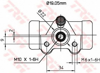 TRW bwd127 -  Колесный тормозной цилиндр