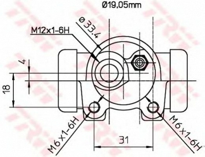 TRW bwd130 -  Колесный тормозной цилиндр