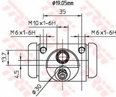 TRW bwd312 -  Колесный тормозной цилиндр