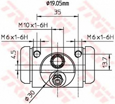TRW bwd314 -  Колесный тормозной цилиндр