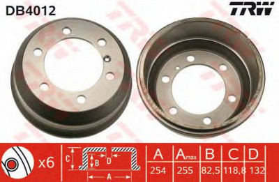 TRW db4012 -  Тормозной барабан