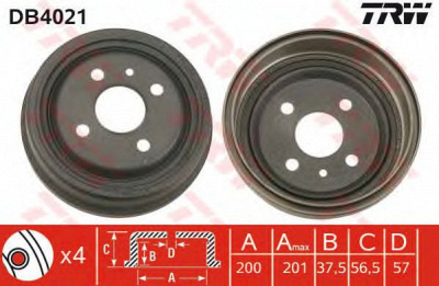 TRW db4021 -  Тормозной барабан