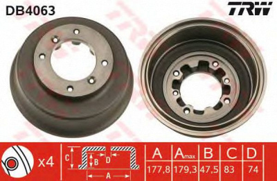 TRW db4063 -  Тормозной барабан