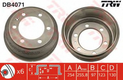 TRW db4071 -  Тормозной барабан