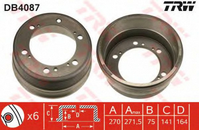TRW db4087 -  Тормозной барабан