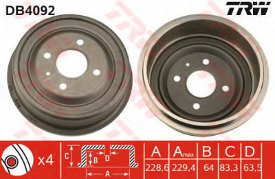 TRW db4092 -  Тормозной барабан